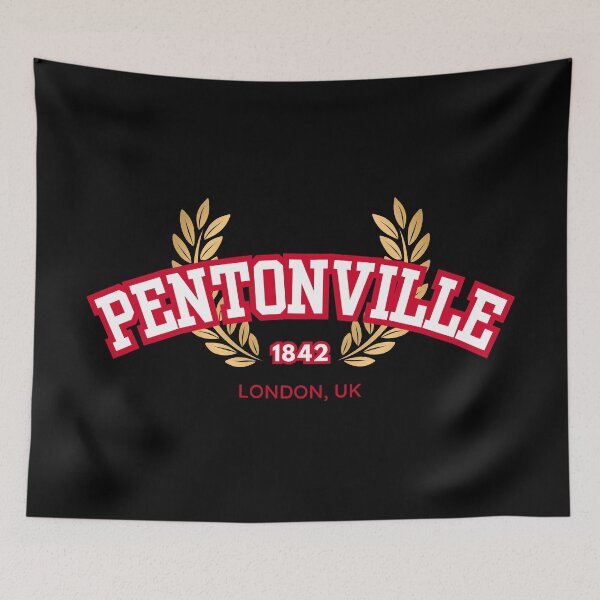 Item preview, Pentonville Prison “Varsity,” White and Red designed and sold by UNK-Fatigues.