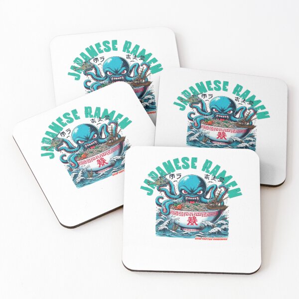 Item preview, Grumpy Kraken Eating Ramen STICKER designed and sold by inkfluenceart.