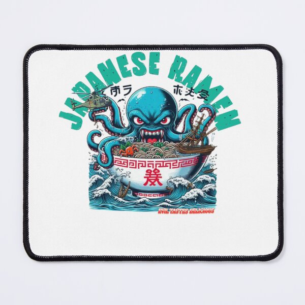 Item preview, Grumpy Kraken Eating Ramen STICKER designed and sold by inkfluenceart.