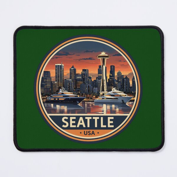 Item preview, Vintage Seattle Cityscape designed and sold by Aise06.