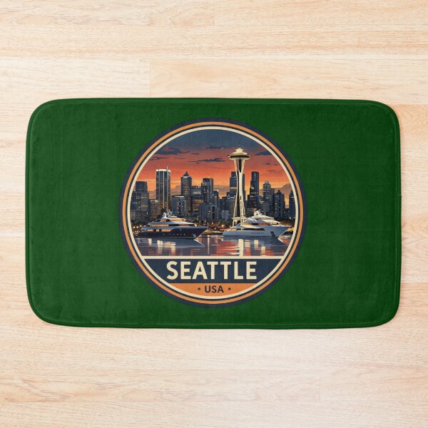 Artikelvorschau, Vintage Seattle Stadtbild entworfen und verkauft von Aise06.