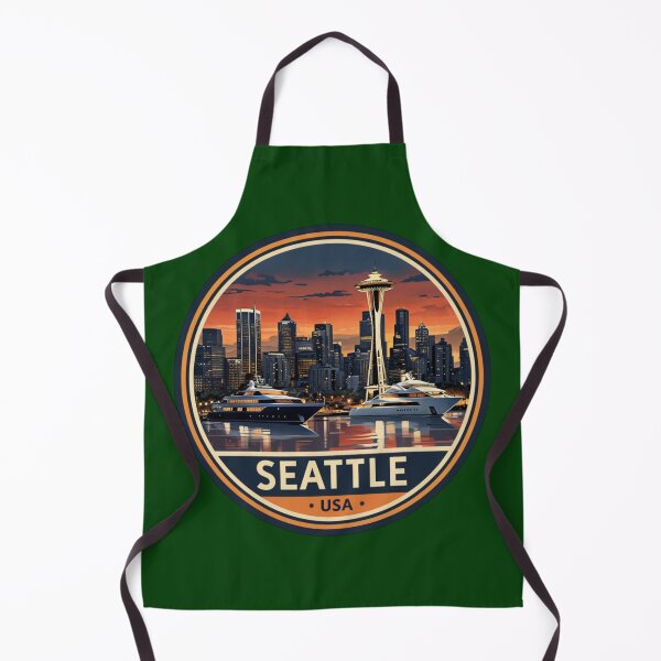 Artikelvorschau, Vintage Seattle Stadtbild entworfen und verkauft von Aise06.