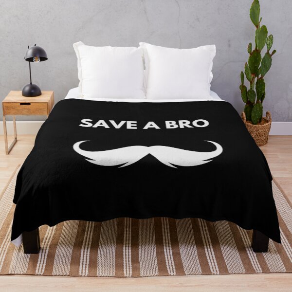 Item preview, MOvember Inspired Save a Bro Moustache 1 T-Shirt and Stickers designed and sold by Wit-T-Merch.
