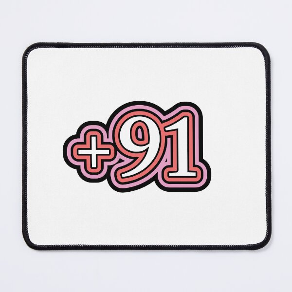 Item preview, India, +91 India Country Code in White designed and sold by ZamZamDesign.