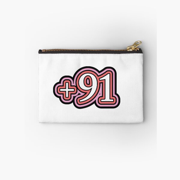 Item preview, India, +91 India Country Code in White designed and sold by ZamZamDesign.