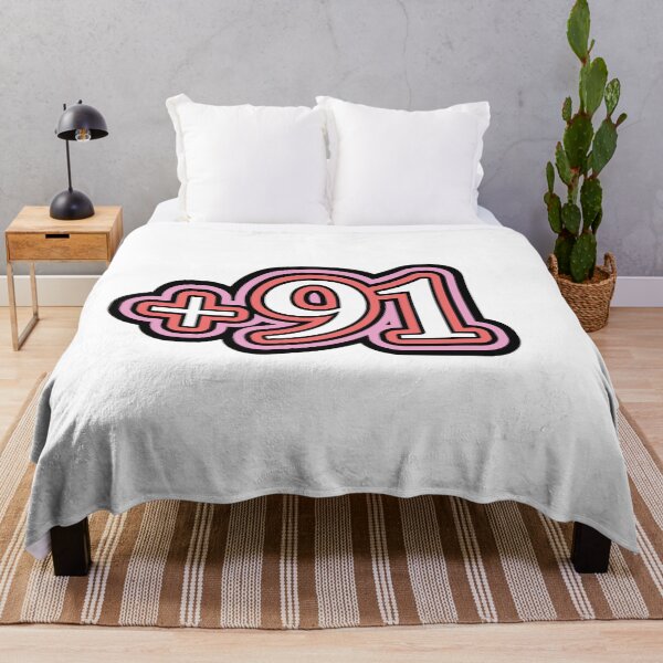 Item preview, India, +91 India Country Code in White designed and sold by ZamZamDesign.