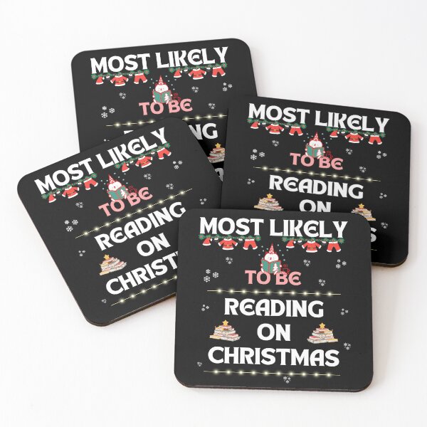 Item preview, Most Likely To Be Reading On Christmas - Book Nerd Christmas designed and sold by Cat Stories.