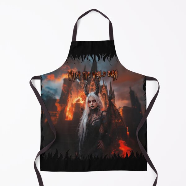 Item preview, Watch the world burn - Demonic woman in hell fire designed and sold by DarkDesign69.