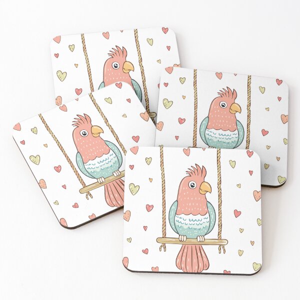 Item preview, cute parrot on a swing designed and sold by Pr7em.