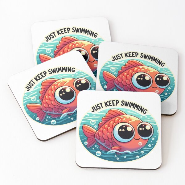 Item preview, Just Keep Swimming - Cute Kawaii Fish  designed and sold by TheArtOfRanda.