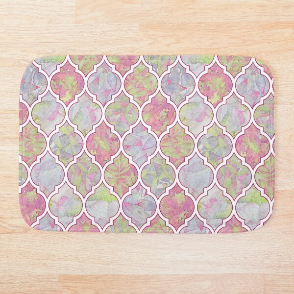 Item preview, Pink and green ogee pattern designed and sold by PP-Patterns.