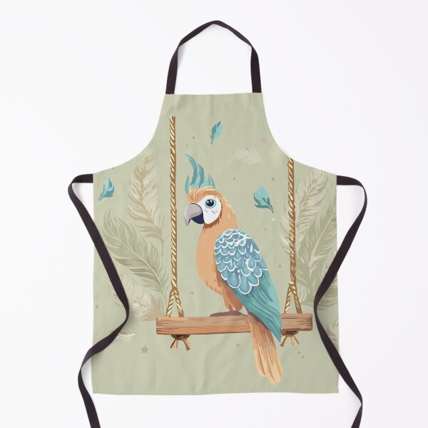 Item preview, parrot on a swing boho style designed and sold by PR7M.