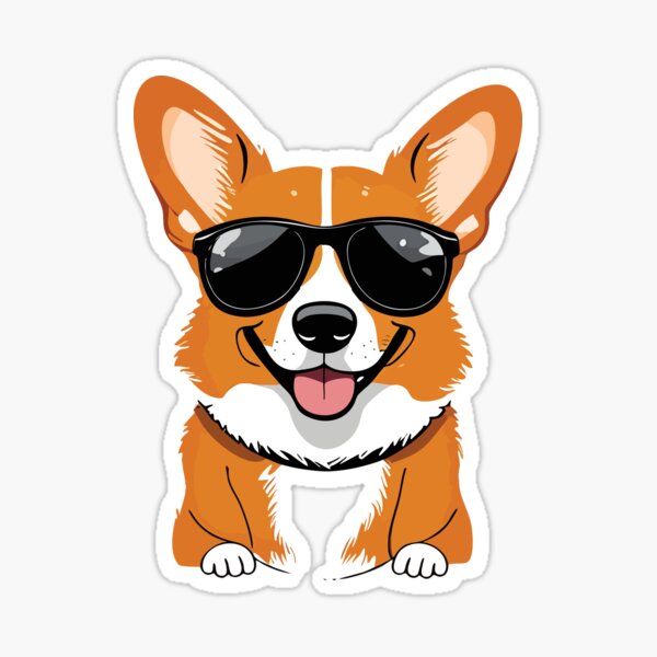 Item preview, Cute Corgi with Sunglasses Pet Lover designed and sold by PrintCrafting.