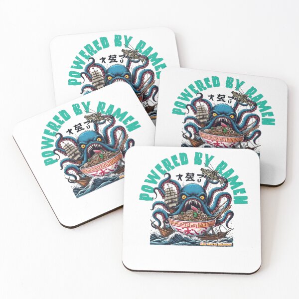 Item preview, Grumpy Kraken Eating Ramen STICKER designed and sold by inkfluenceart.