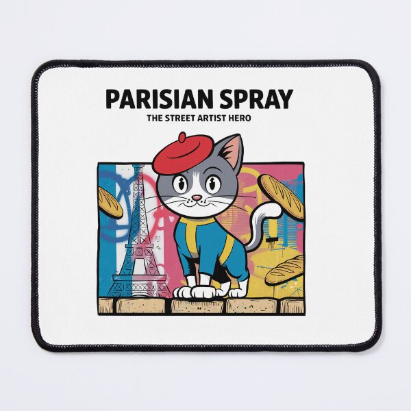 Item preview, Parisian Spray - The Street Artist Cat Hero designed and sold by ObjCrea123.