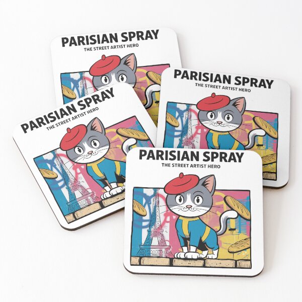 Item preview, Parisian Spray - The Street Artist Cat Hero designed and sold by ObjCrea123.