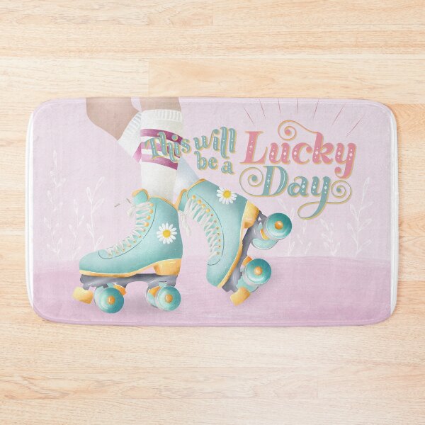 Item preview, Roller Skater Girl, Inspirational Saying, Lucky Day designed and sold by Sandra Brezina.