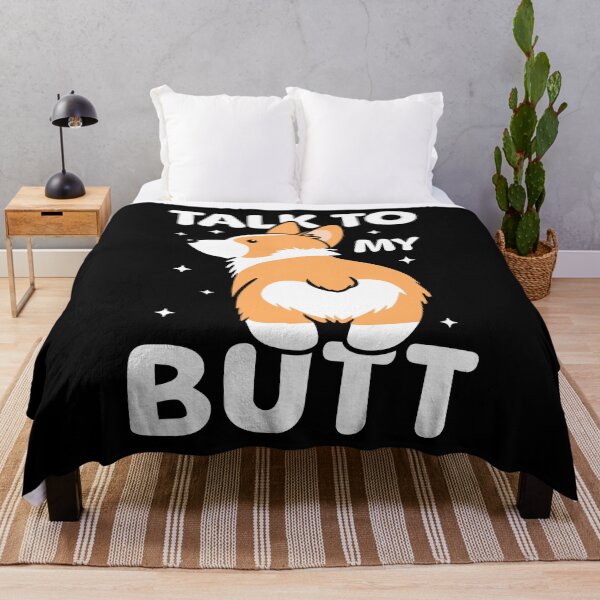 Item preview, Talk to My Butt Funny Corgi designed and sold by PrintCrafting.