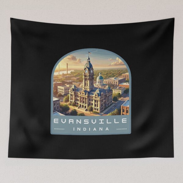 Item preview, Evansville Indiana Skyline designed and sold by MaateoDesign.