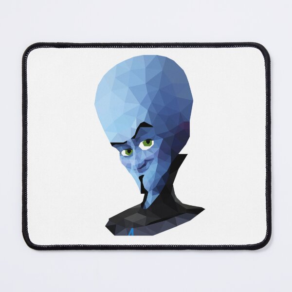 Item preview, Low Poly Blue Alien Villain Geometric Art Portrait Megamind designed and sold by OrangePoly.
