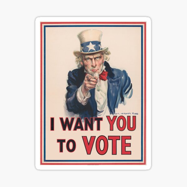 Item preview, Uncle Sam: I Want You To Vote designed and sold by SMShow.