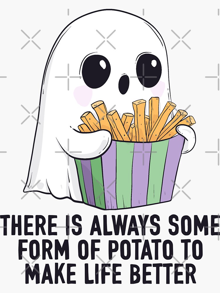 Thumbnail 3 of 3, Sticker, Potato will make life better designed and sold by jess1586.