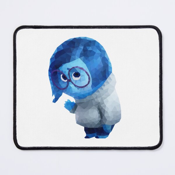 Item preview, Low Poly Blue Character with Glasses Geometric Art - Sadness designed and sold by OrangePoly.