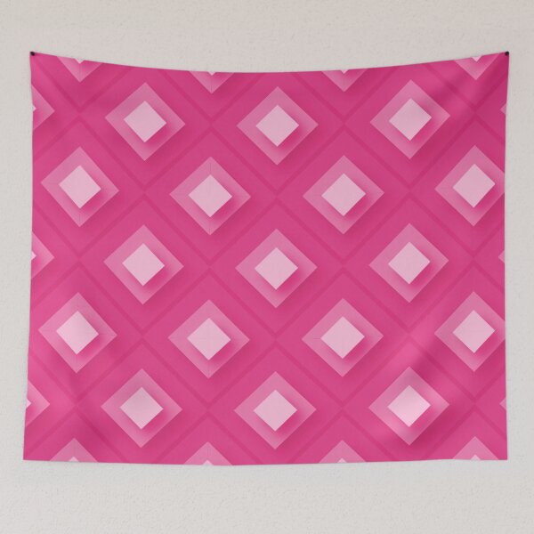 Item preview, Modern Pink Geometric Diamond Shapes Pattern designed and sold by SpinklyCreations.