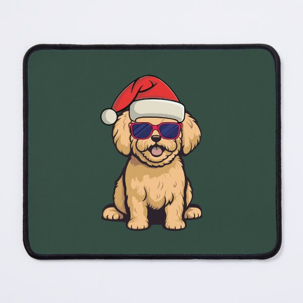 Item preview, Funny poodle puppy wearing christmas hat designed and sold by Donutlovers.
