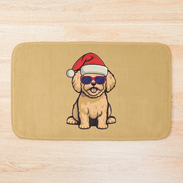 Item preview, Funny poodle puppy wearing christmas hat designed and sold by Donutlovers.