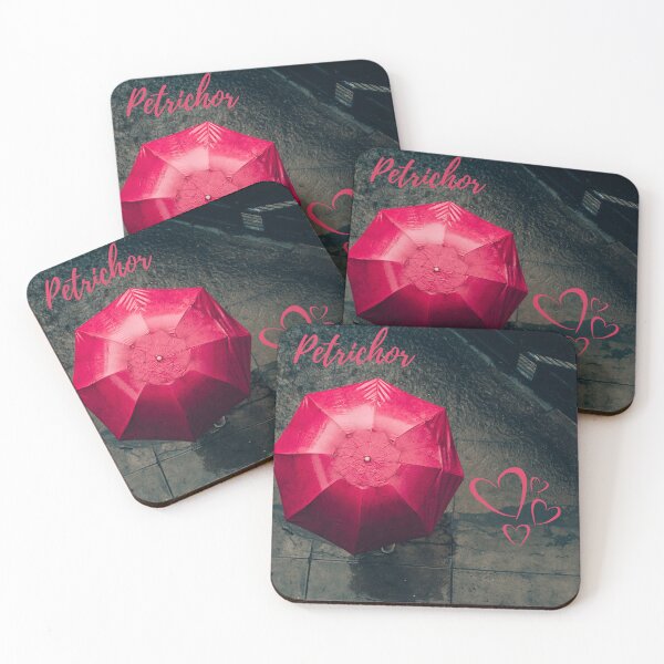 Item preview,  Petrichor pink umbrella in rain designed and sold by Prettythings30.