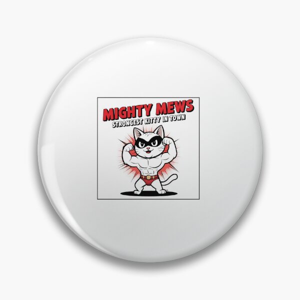 Item preview, Mighty Mews - The Muscular Superhero Cat designed and sold by ObjCrea123.