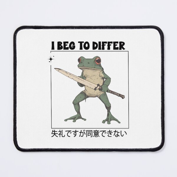 Item preview, Funny Frog Graphic I Beg To Differ Frog Japanese designed and sold by spirorinin.
