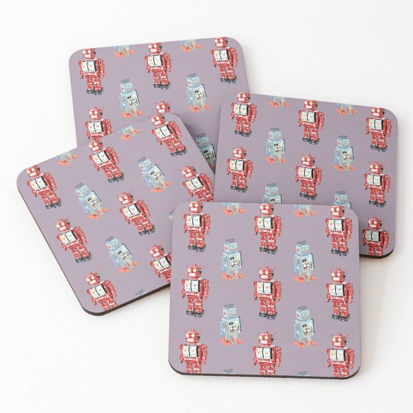 Item preview, Retro Robots Pattern designed and sold by MattKyme.