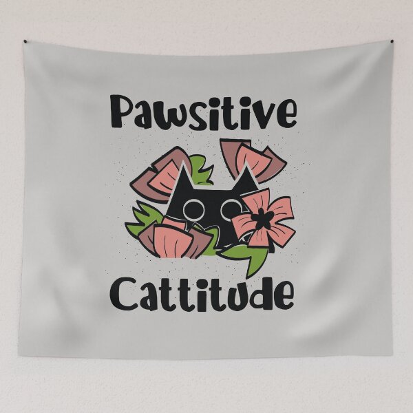 Item preview, pawsitive cattitude designed and sold by PAINTMONKEYS.