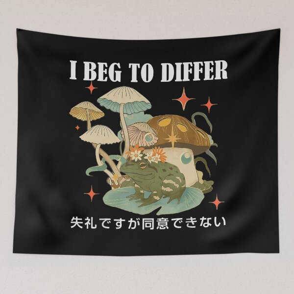 Item preview, Funny I Beg To Differ Frog Japanese Frog designed and sold by spirorinin.