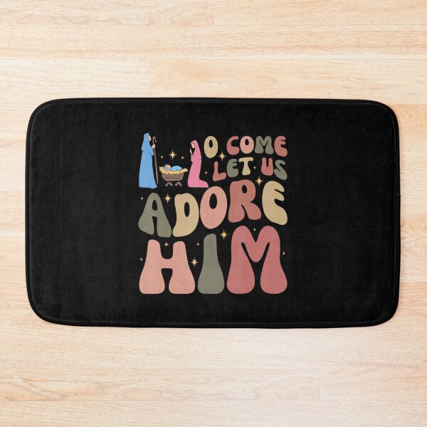 Item preview, O Come Let Us Adore Him Groovy Christmas Jesus Christian designed and sold by Arfurneauxt.