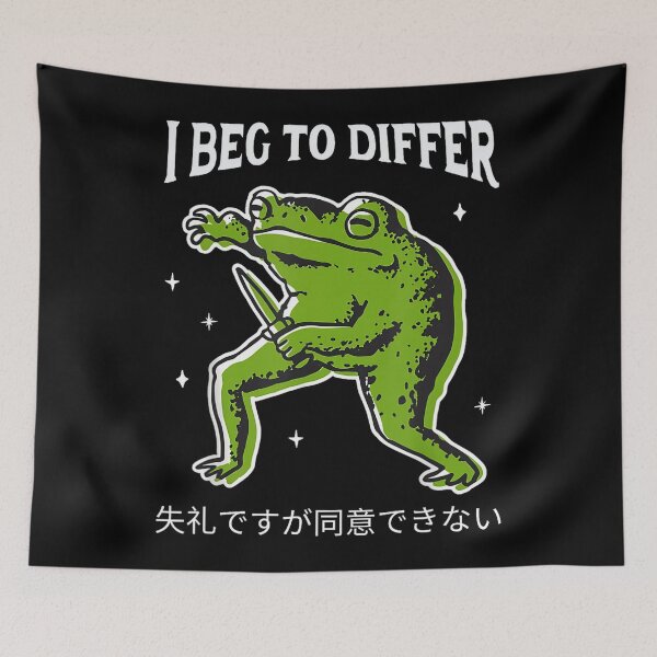 Item preview, Funny I Beg To Differ Frog Japanese designed and sold by spirorinin.