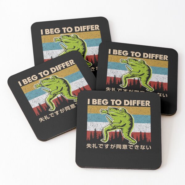 Item preview, I Beg To Differ Frog Japanese Amphibian Frog Humor Joke designed and sold by spirorinin.