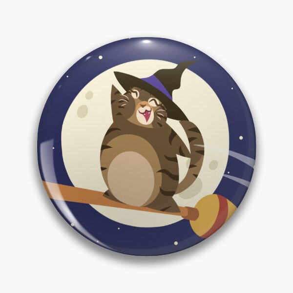 Item preview, Picles the Cat: Witchy Ride designed and sold by Kyna Arts.