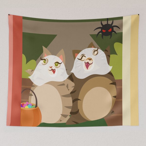 Item preview, Pickles and Olive the Cats: Ghostly Treats designed and sold by Kyna Arts.