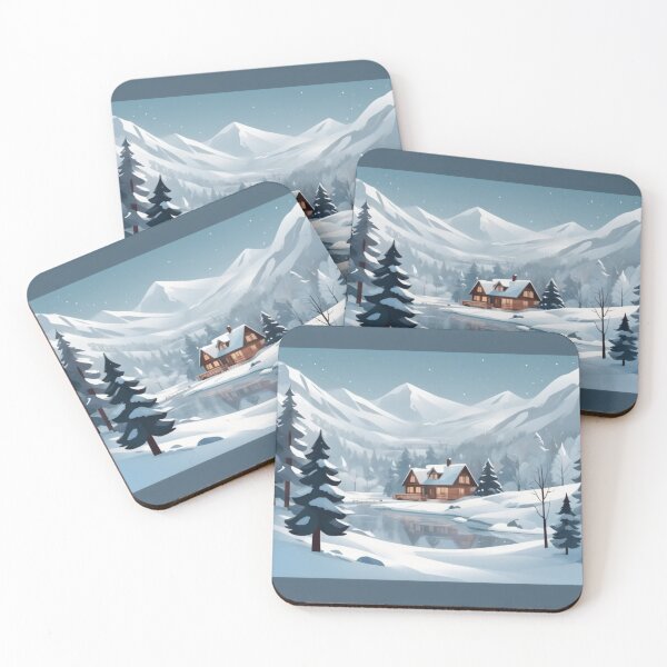 Item preview, Snowy Winter Forest Cabin designed and sold by DropTShop.