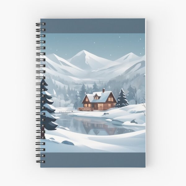 Item preview, Snowy Winter Forest Cabin designed and sold by DropTShop.