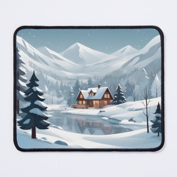 Item preview, Snowy Winter Forest Cabin designed and sold by DropTShop.
