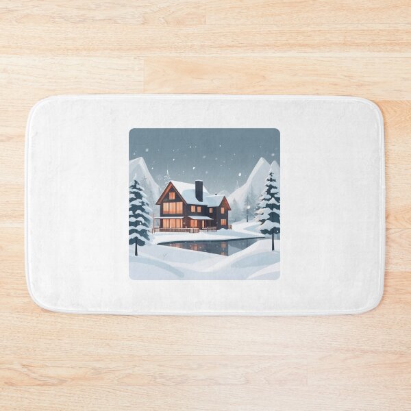 Item preview, Snowy Winter Forest Cabin designed and sold by DropTShop.
