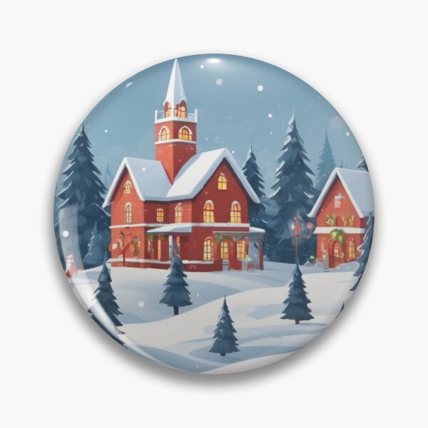 Item preview, Snowy Winter Forest Cabin designed and sold by DropTShop.