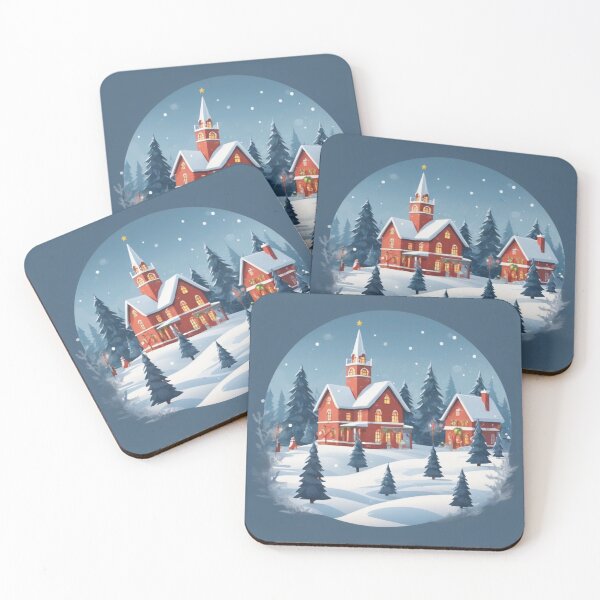 Item preview, Snowy Winter Forest Cabin designed and sold by DropTShop.