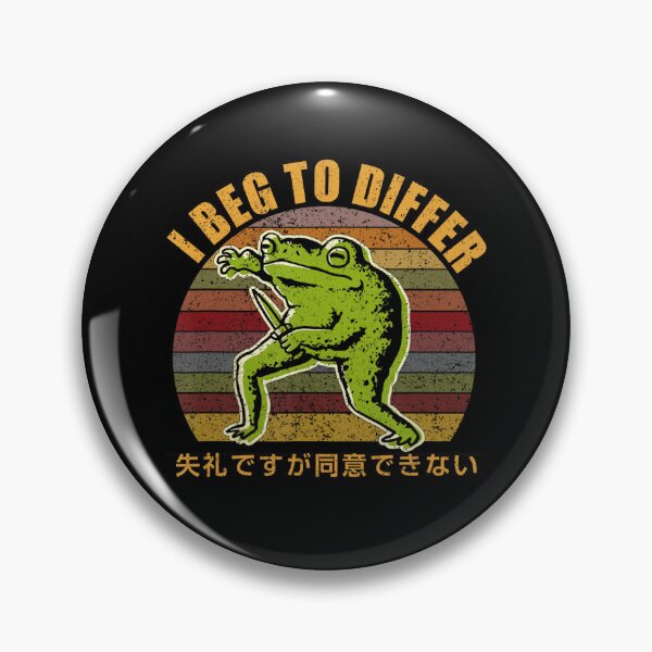 Item preview, I Beg To Differ Frog Japanese Art Amphibian Frog Quote designed and sold by spirorinin.