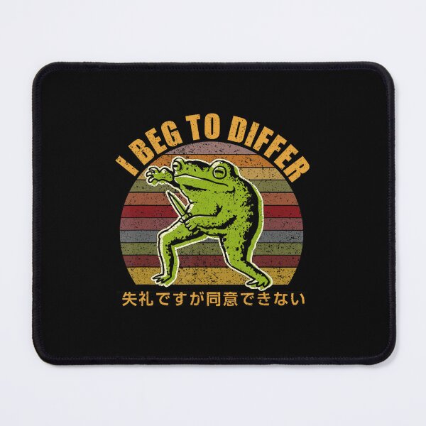 Item preview, I Beg To Differ Frog Japanese Art Amphibian Frog Quote designed and sold by spirorinin.