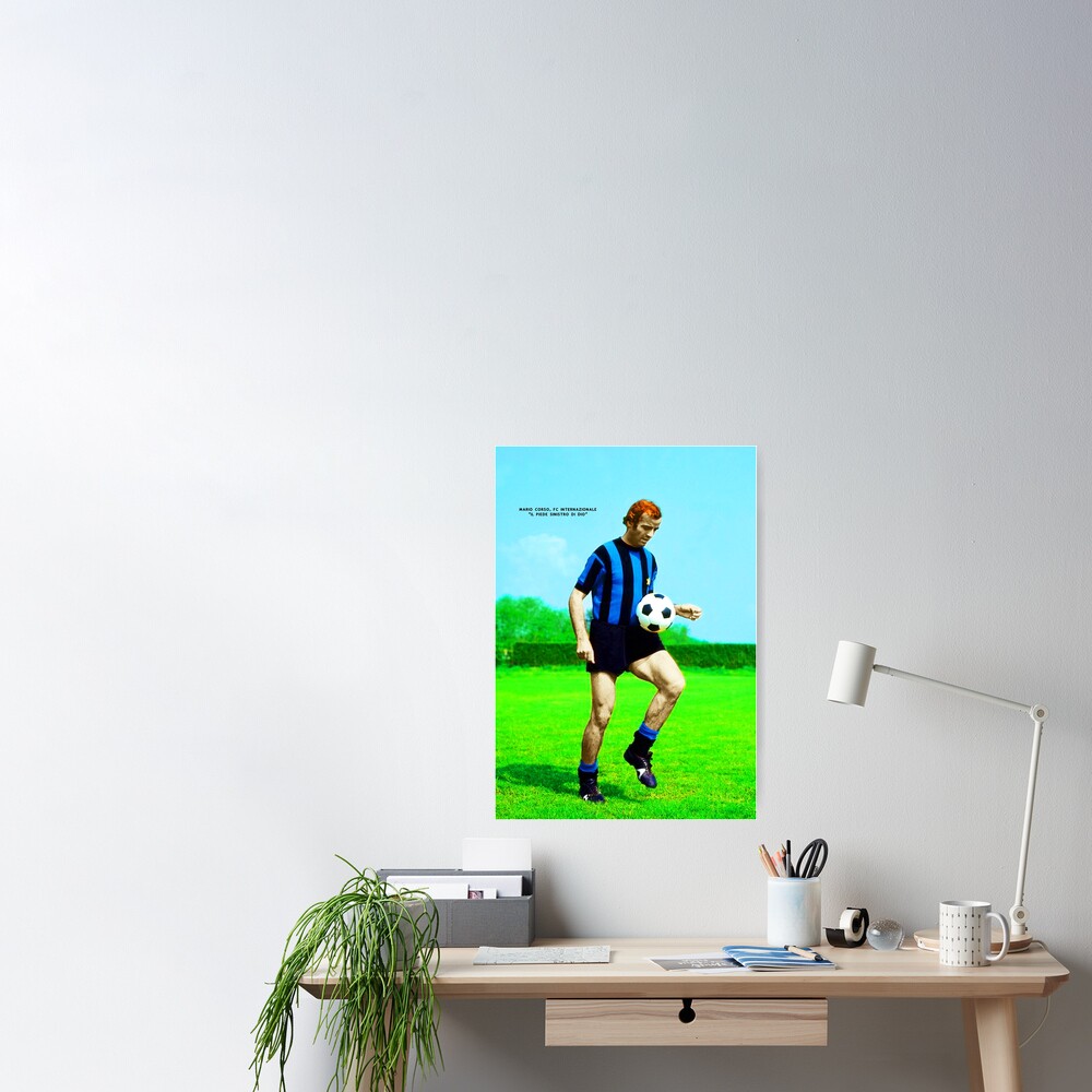 MARIO CORSO INTER LEGENDARY FOOTBALL STAR CALCIO ITALIA ITALY SUPER COOL  POSTER Canvas Print for Sale by westox